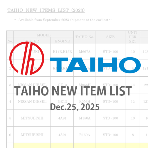 TAIHO NEW ITEM LIST