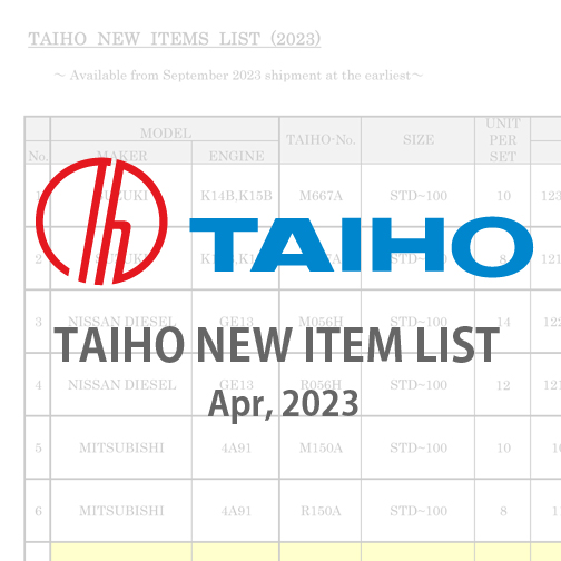 TAIHO NEW ITEM LIST