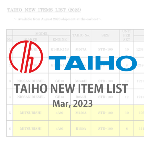 TAIHO NEW ITEM LIST