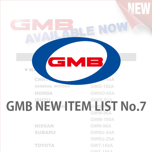GMB NEW ITEM LIST No.7