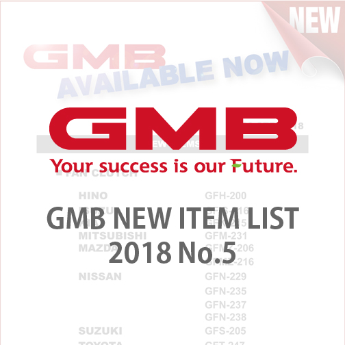 GMB NEW ITEM LIST 2018 No.5